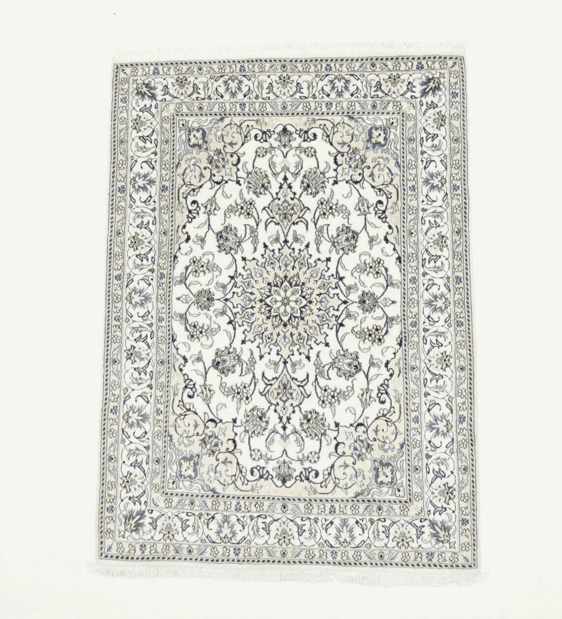 Orientteppich super Nain 207 x 149 cm, 300.000 Knoten, handgeknüpft