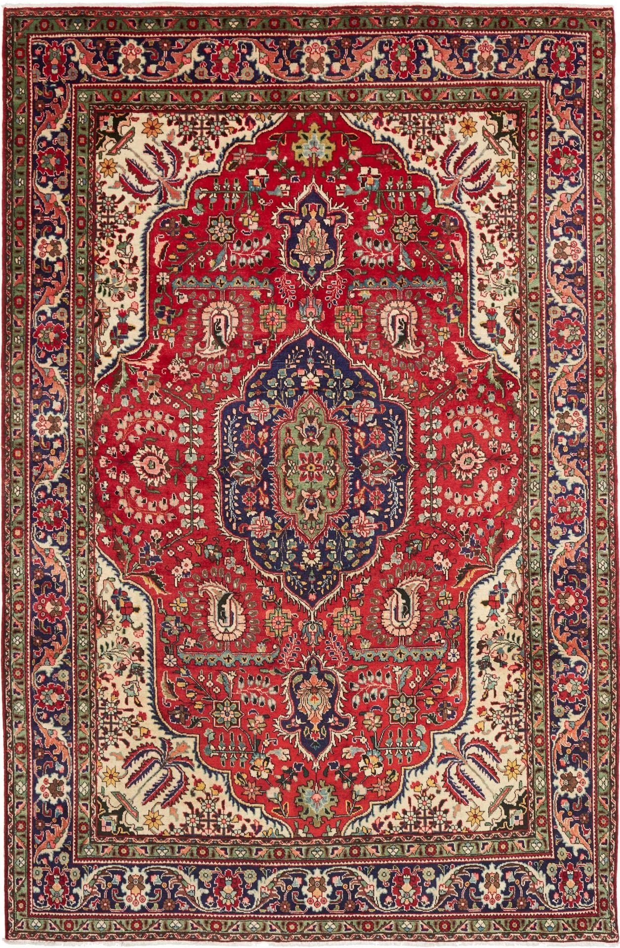 Orientteppich Täbriz 203 x 300 cm, handgeknüpft aus Schurwolle