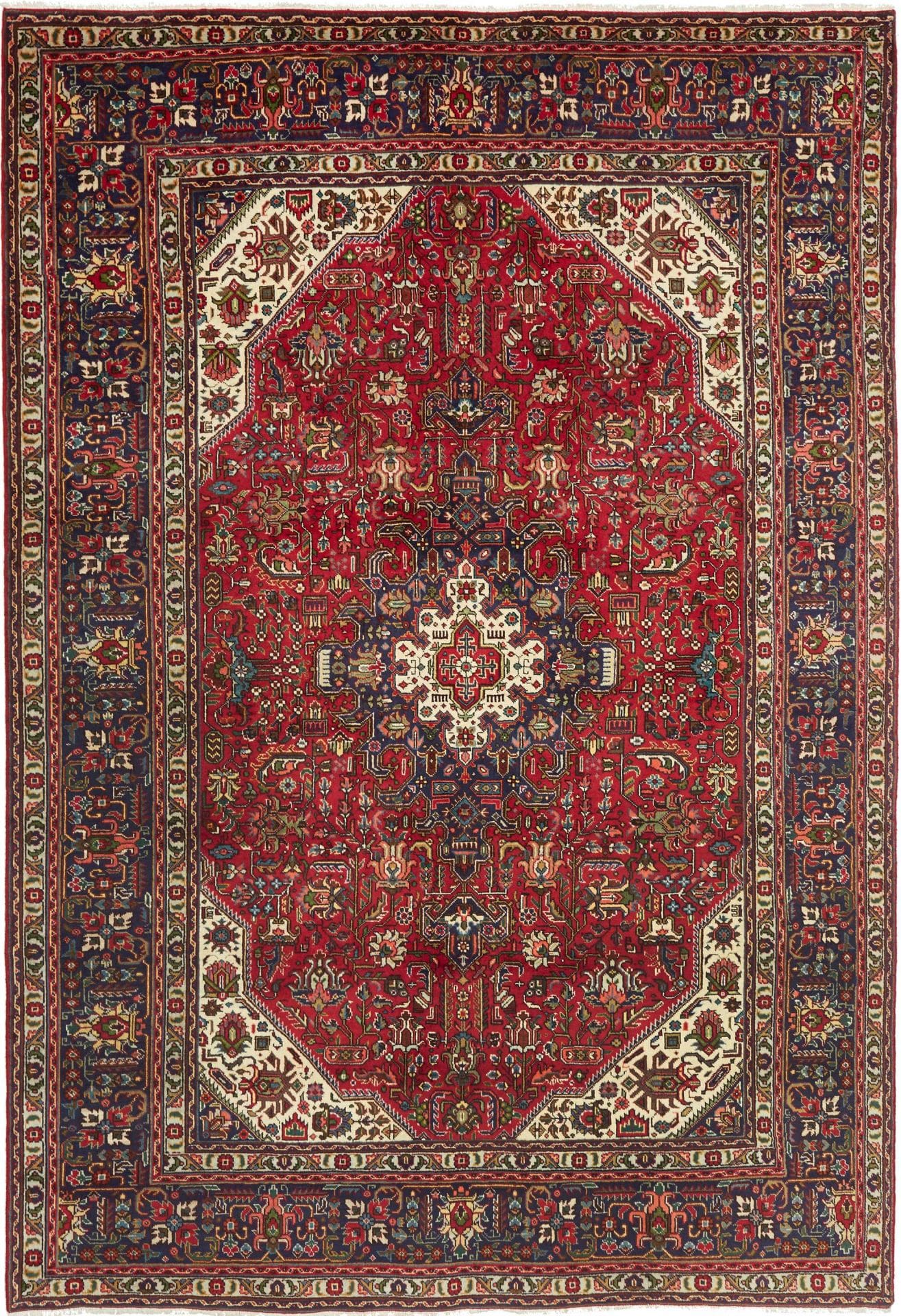 Orientteppich Täbriz 205 x 293 cm – Handgeknüpft, Schurwolle, Mahi