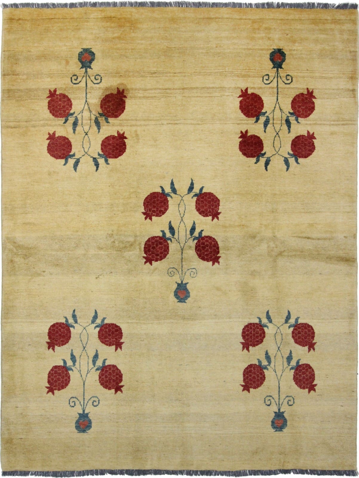 Original Orientteppich 242 x 181 cm Handgeknüpft, Naturfarben