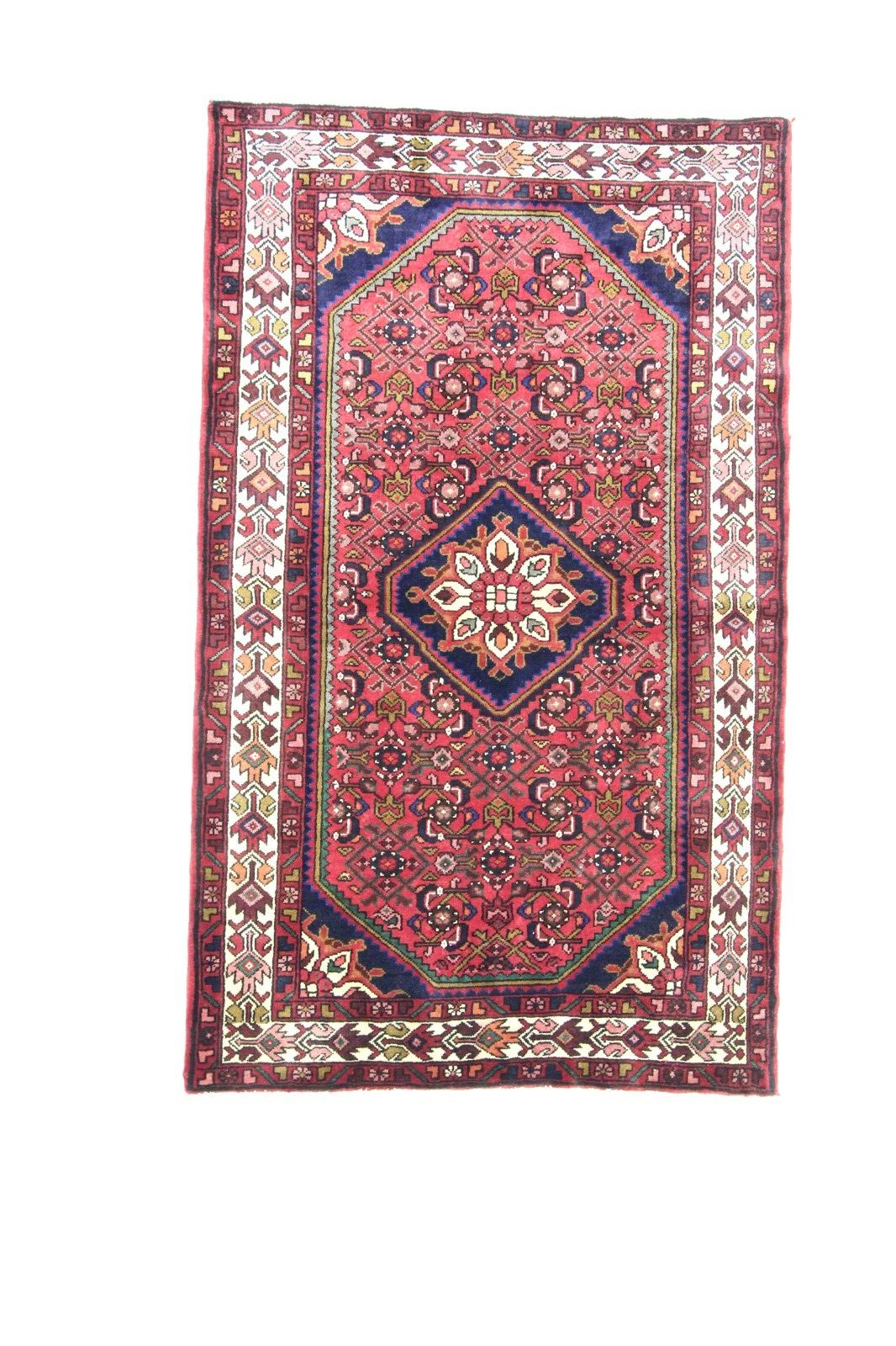 Perser Teppich Hossinabad 197 x 121 cm, 160.000 Knoten, handgeknüpft