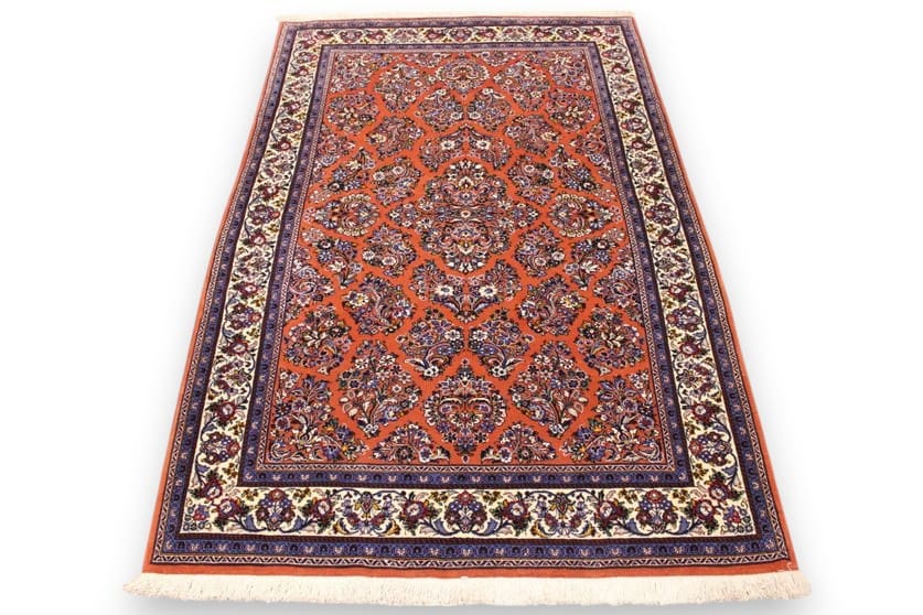 Perser Teppich Sarough 205x134 cm Rot, hochwertige Wollqualität, handgeknüpft