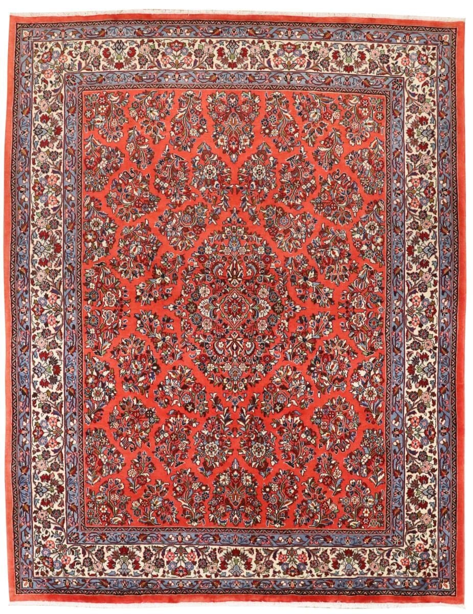 Perser Teppich Sarough 290x226 cm Rot, Wolle, handgeknüpft
