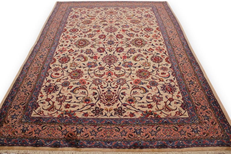 Perser Teppich Sarough 296x214 cm – Farbenfrohe Blütenmuster, handgeknüpft