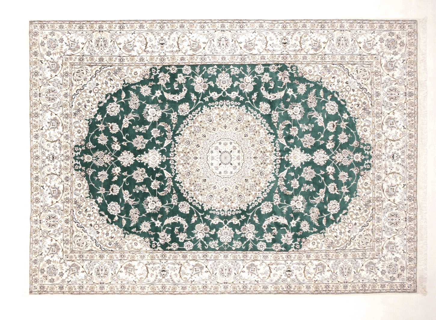 Perser Teppich Super Nain 9 La 354 x 252 cm, 500.000 Knoten, handgeknüpft