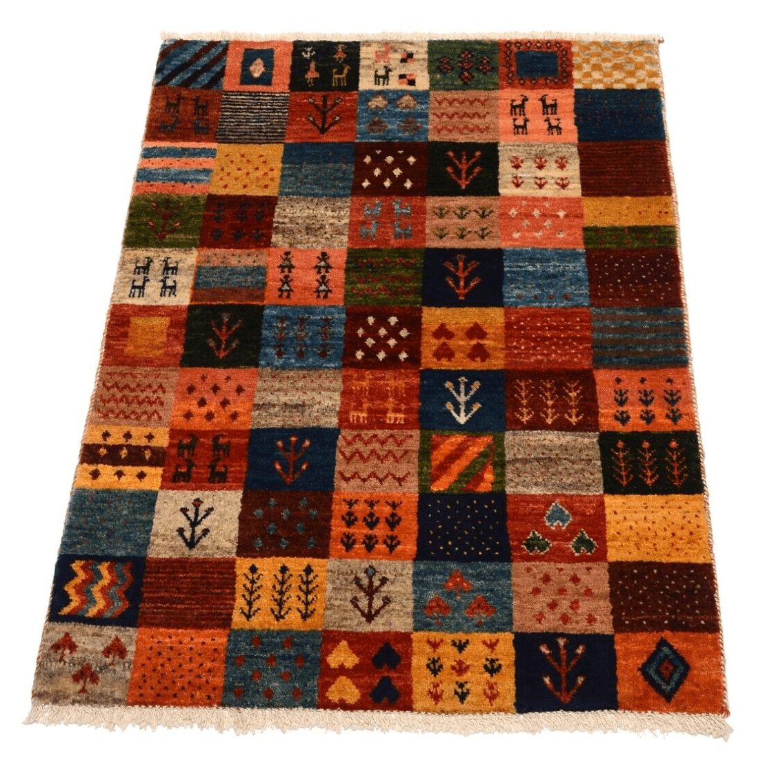 Perserteppich Gabbeh Loribaft 121x83 cm, 300.000 Knoten, handgeknüpft