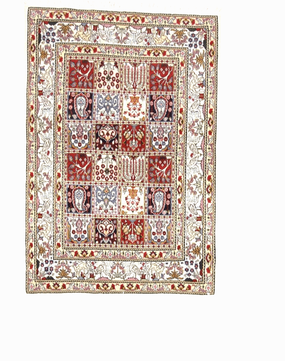 Perserteppich Moud 145 x 99 cm, 400000 Knoten, handgeknüpft