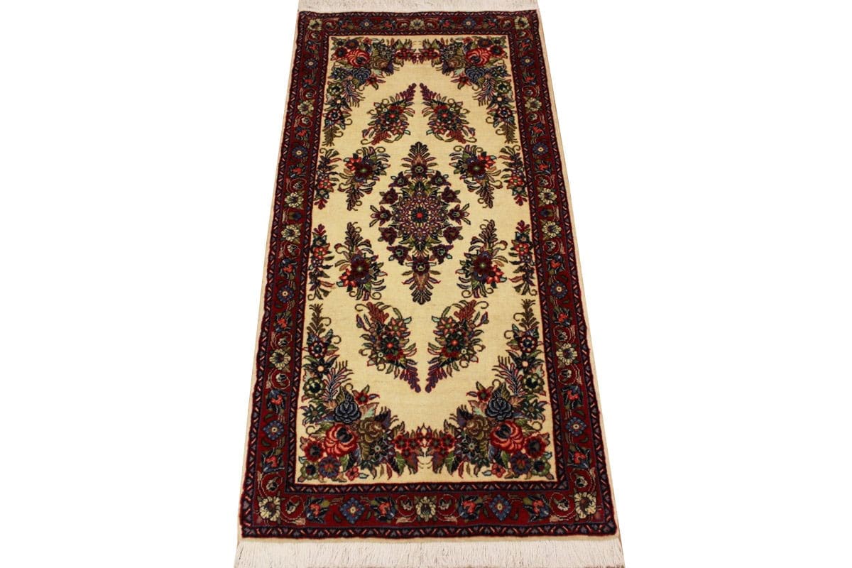 Perserteppich Sarough 122x58 cm - Farbenfrohe Blumenmuster, handgeknüpft