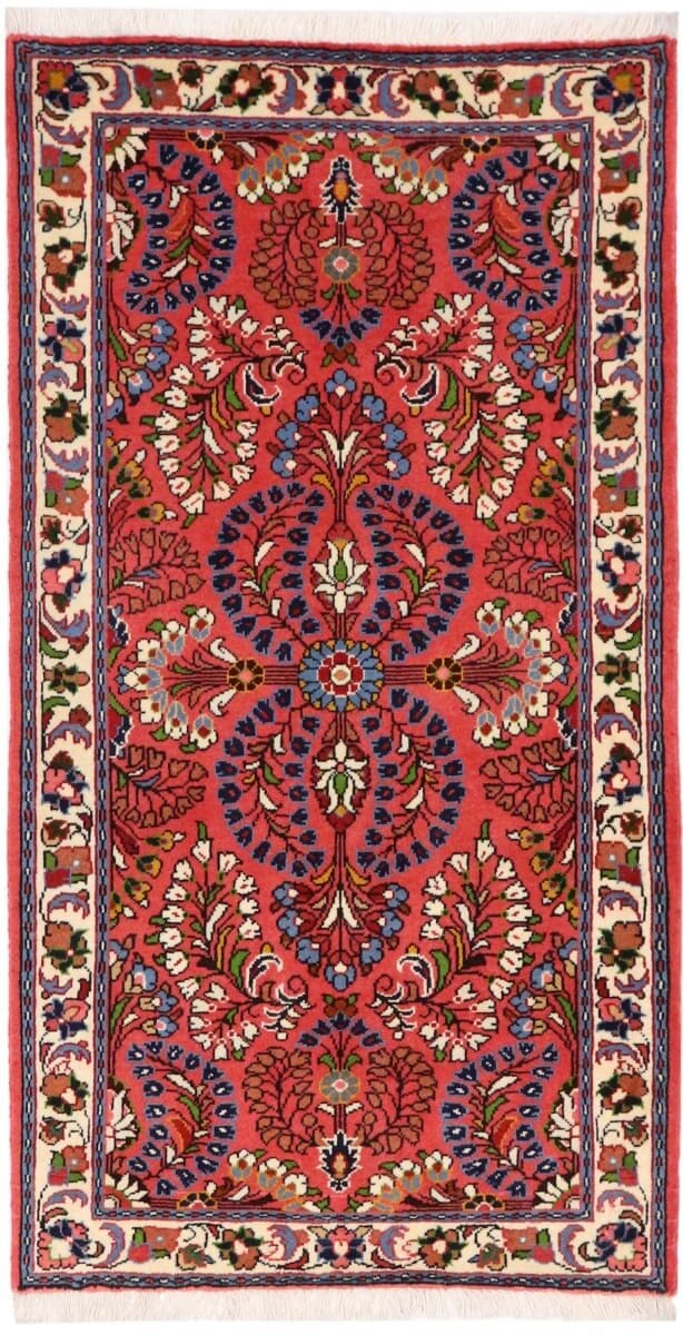 Perserteppich Sarough 124x69 cm | Exquisite Wollqualität | handgeknüpft