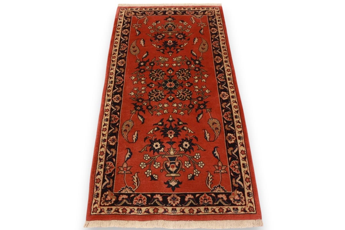 Perserteppich Sarough 148x74 cm – farbenfrohes Blumenmuster, handgeknüpft