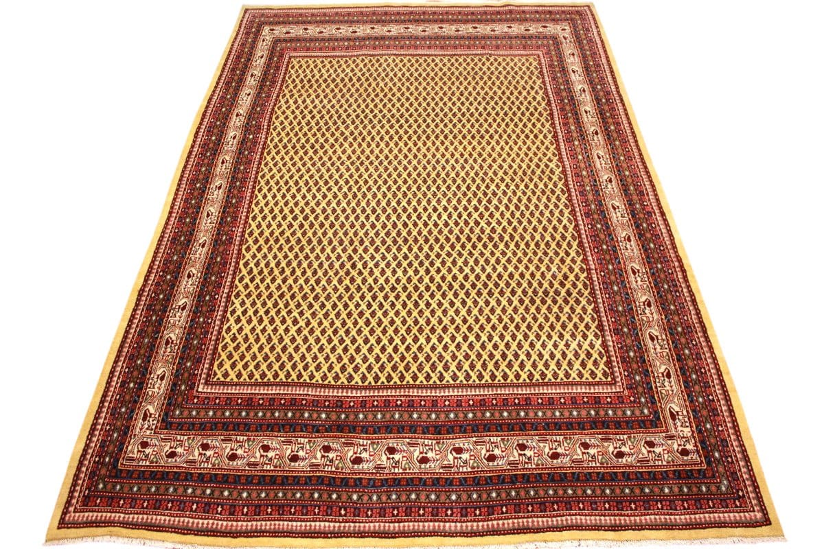 Perserteppich Sarough 329x221 cm - Farbenfrohes Blumenmuster, handgeknüpft