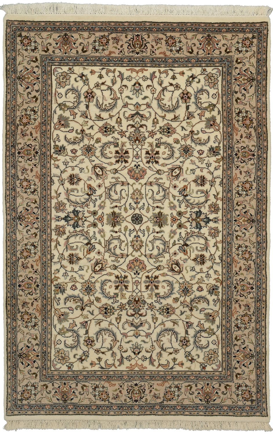 Sarouk Orientteppich 181x120 cm, handgeknüpft, rot-blau