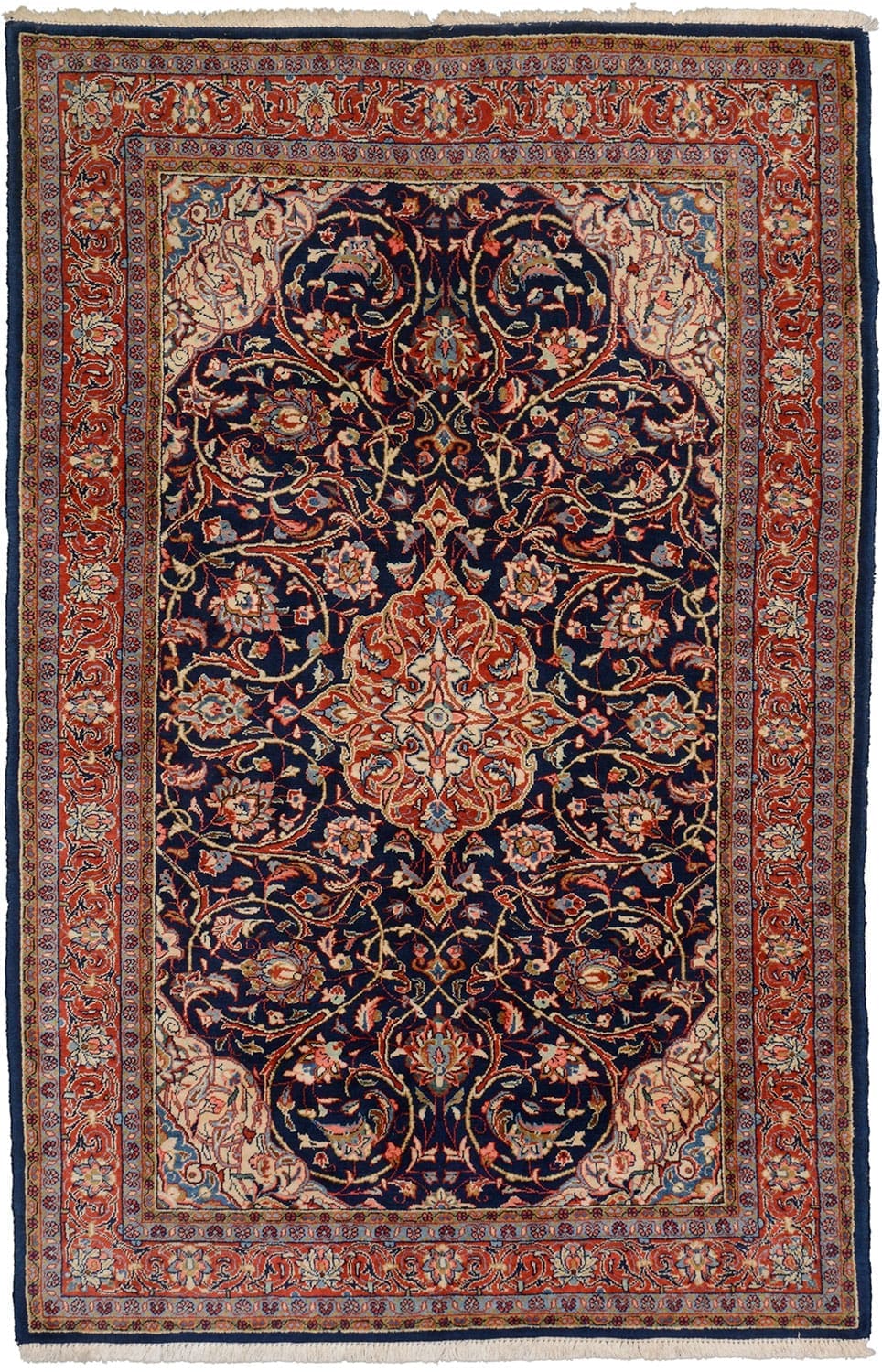 Sarouk Orientteppich 210x136 cm, handgeknüpft, klassisches Muster