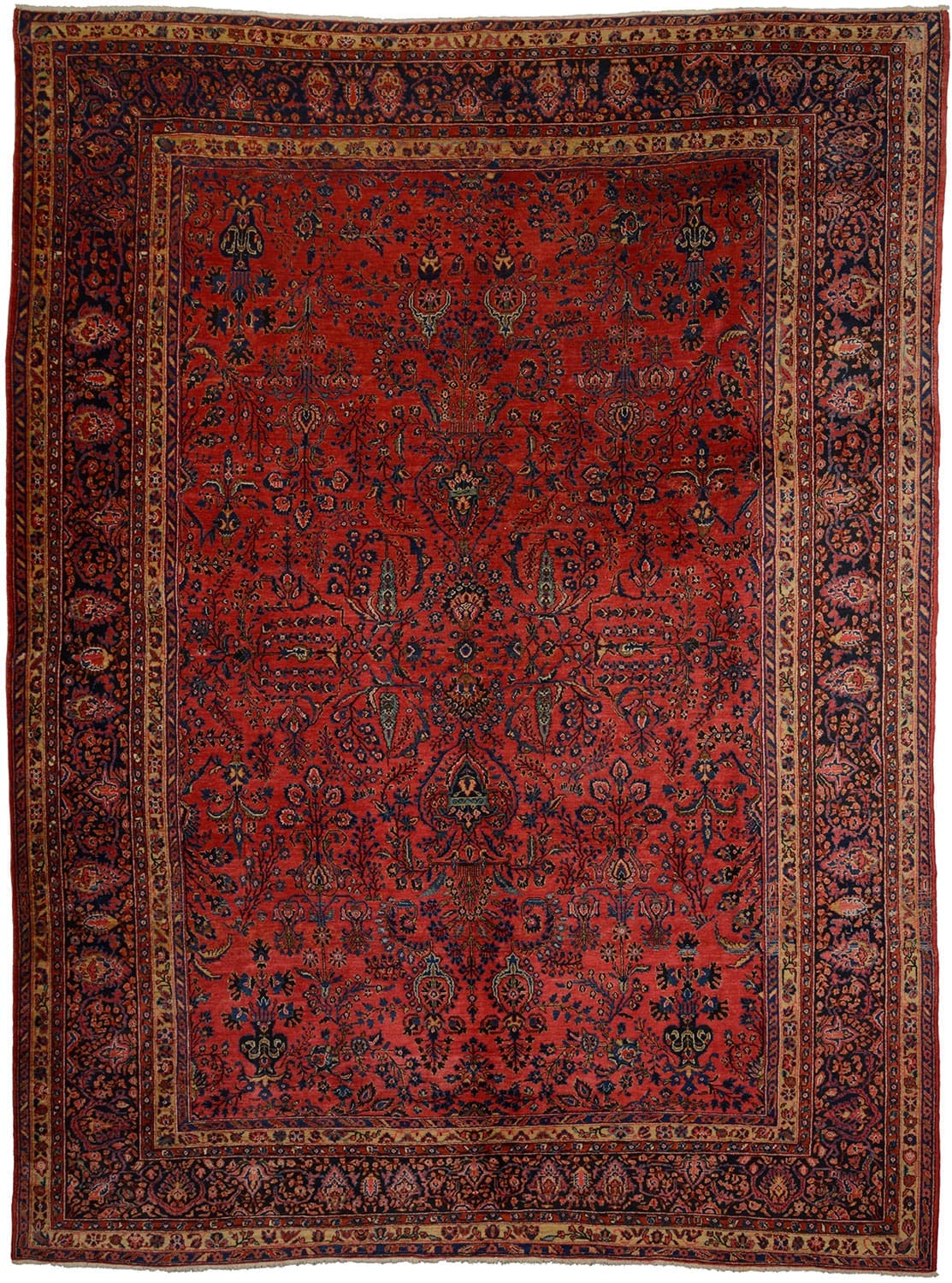 Sarouk Orientteppich 409x305 cm, handgeknüpft, elegantes Muster