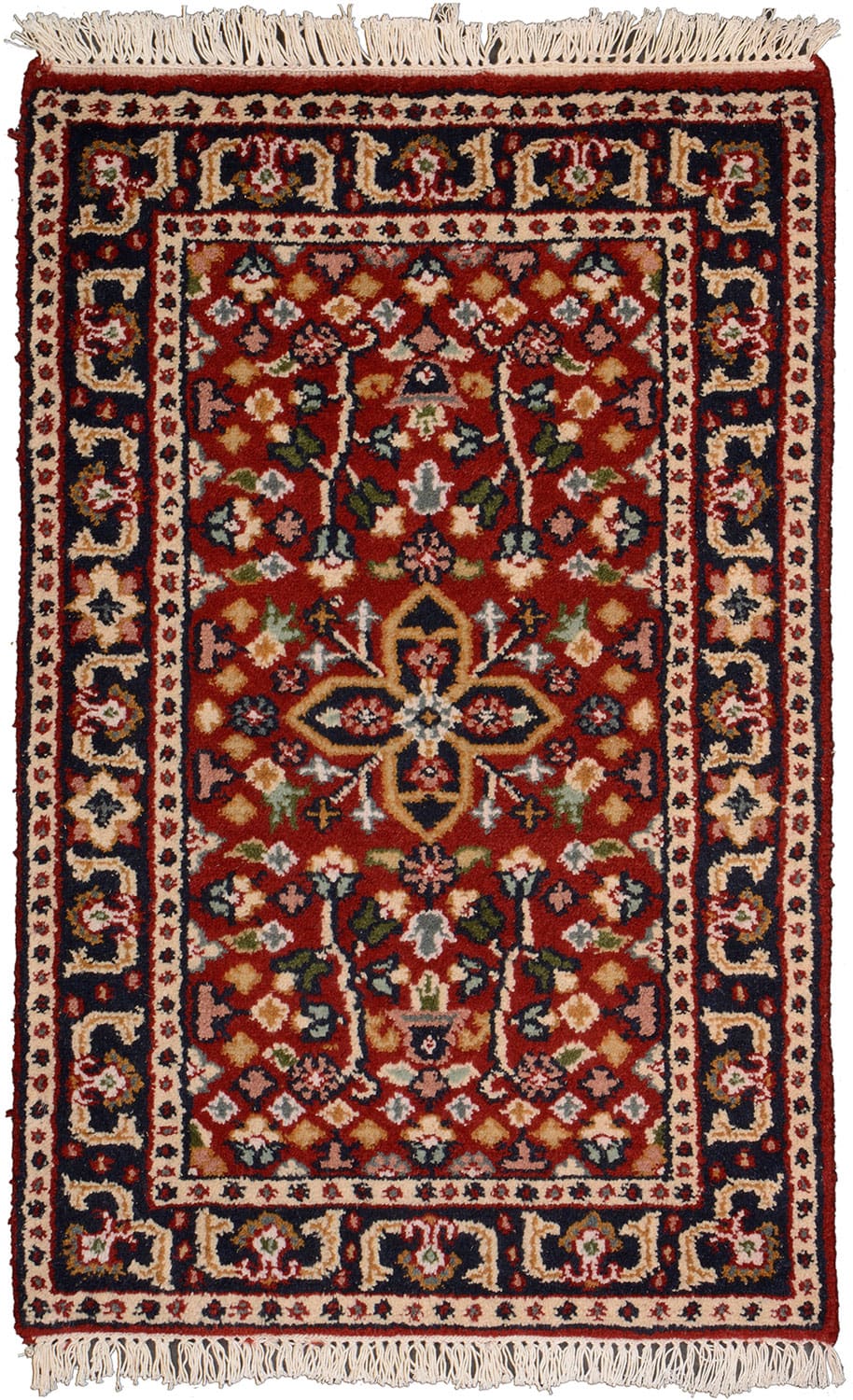 Sarouk Orientteppich 92x61 cm - Handgeknüpft, Traditionell, Rot