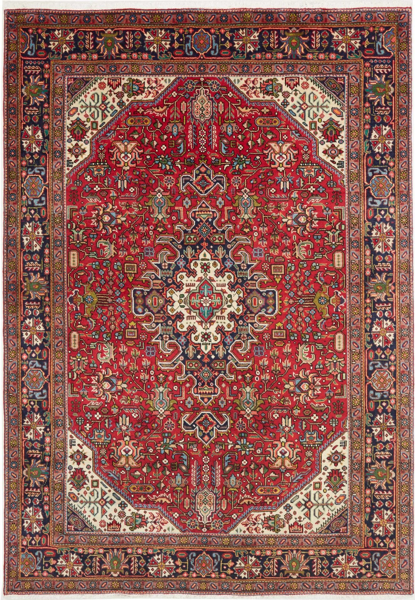 Täbriz Teppich 203 x 277 cm, handgeknüpft, aus Schurwolle, Perserteppich