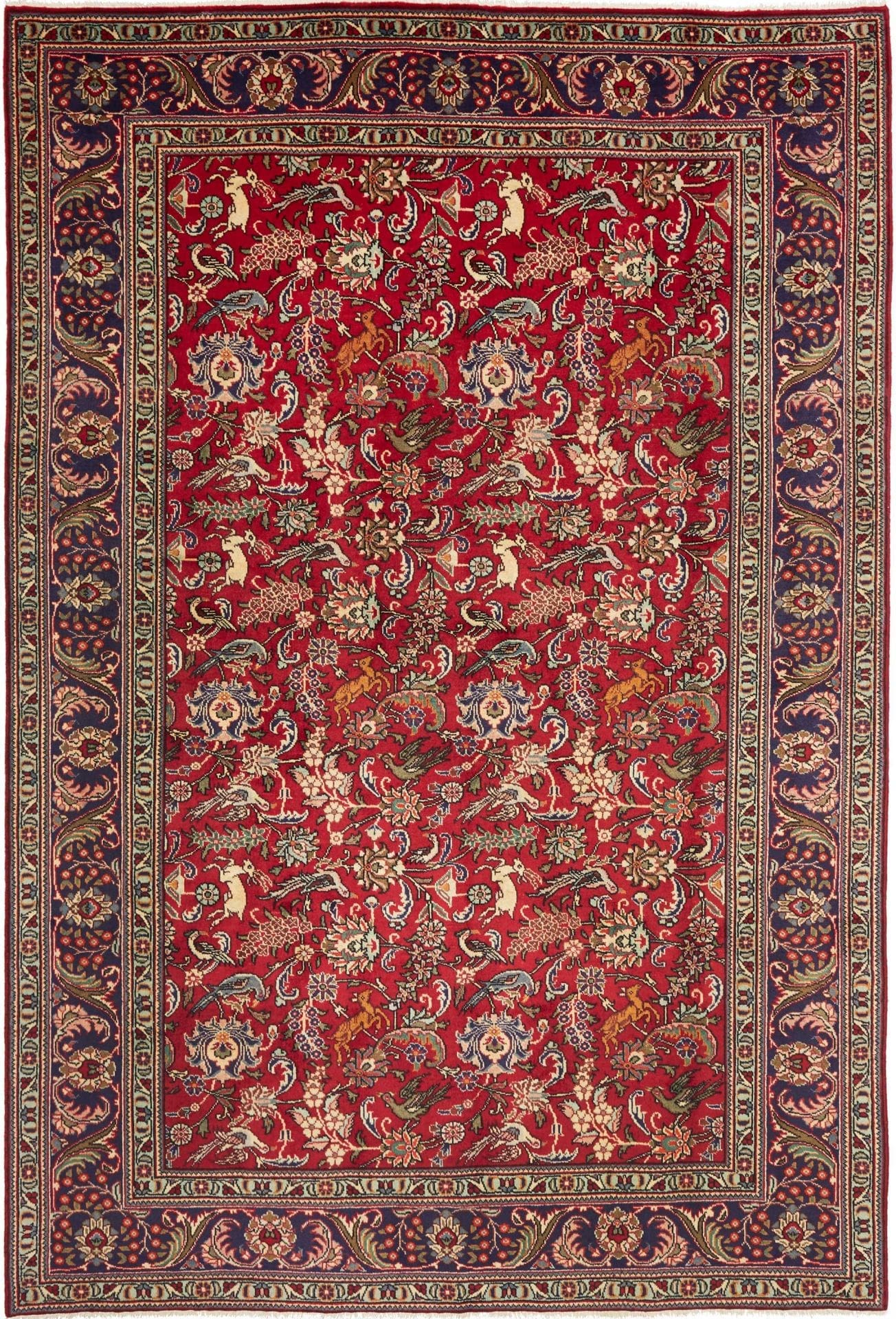 Täbriz Teppich 203 x 300 cm, handgeknüpft, Schurwolle, Perserteppich