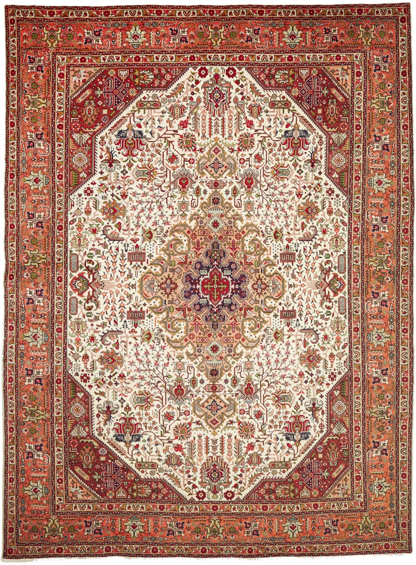 Täbriz Teppich 248 x 330cm, Schurwolle, handgeknüpft, Perserteppich