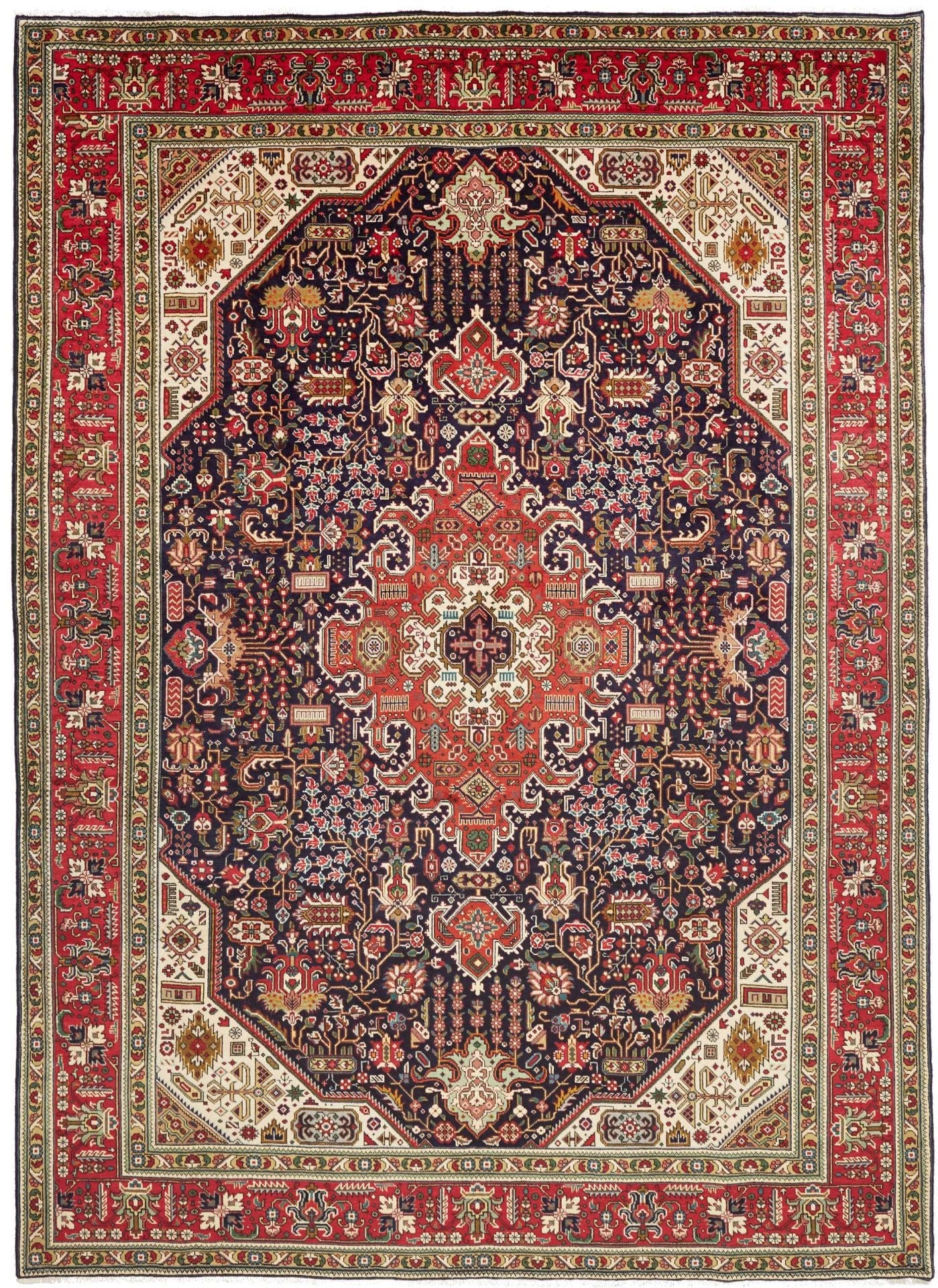 Täbriz Teppich 253 x 350 cm, Schurwolle, handgeknüpft, Perserteppich