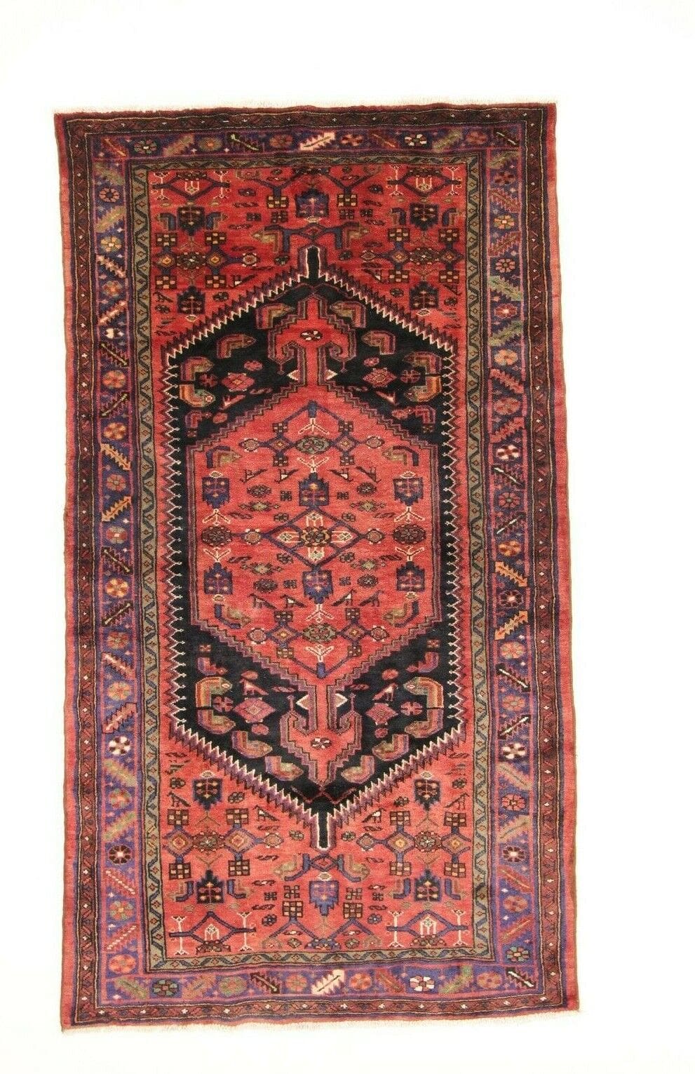 Wunderschöner Handgeknüpfter Hamadan Teppich 252x141 cm, 200.000 Knoten