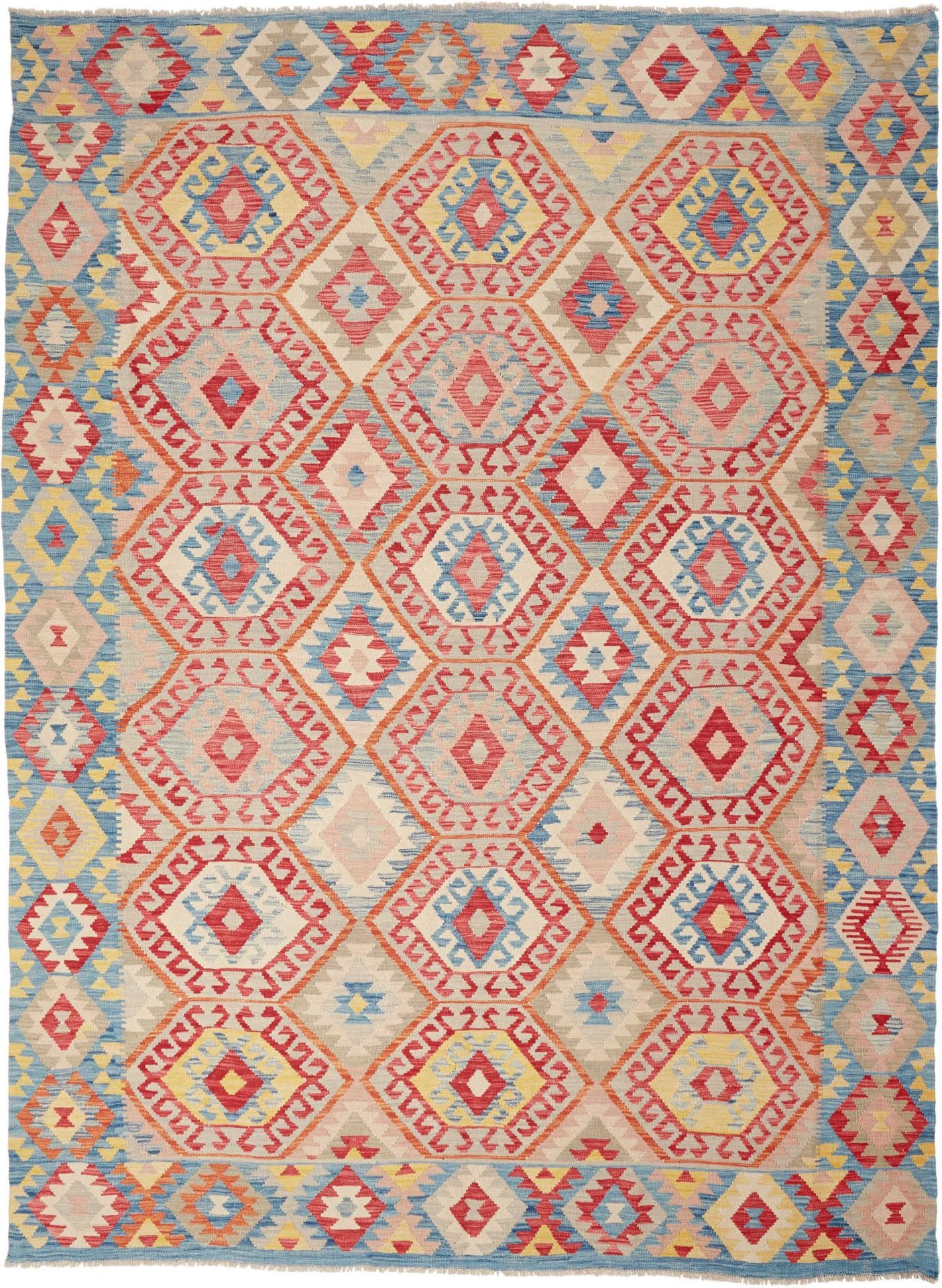 Wunderschöner Kelim 252 x 340cm, handgewebt, rustikales Flair