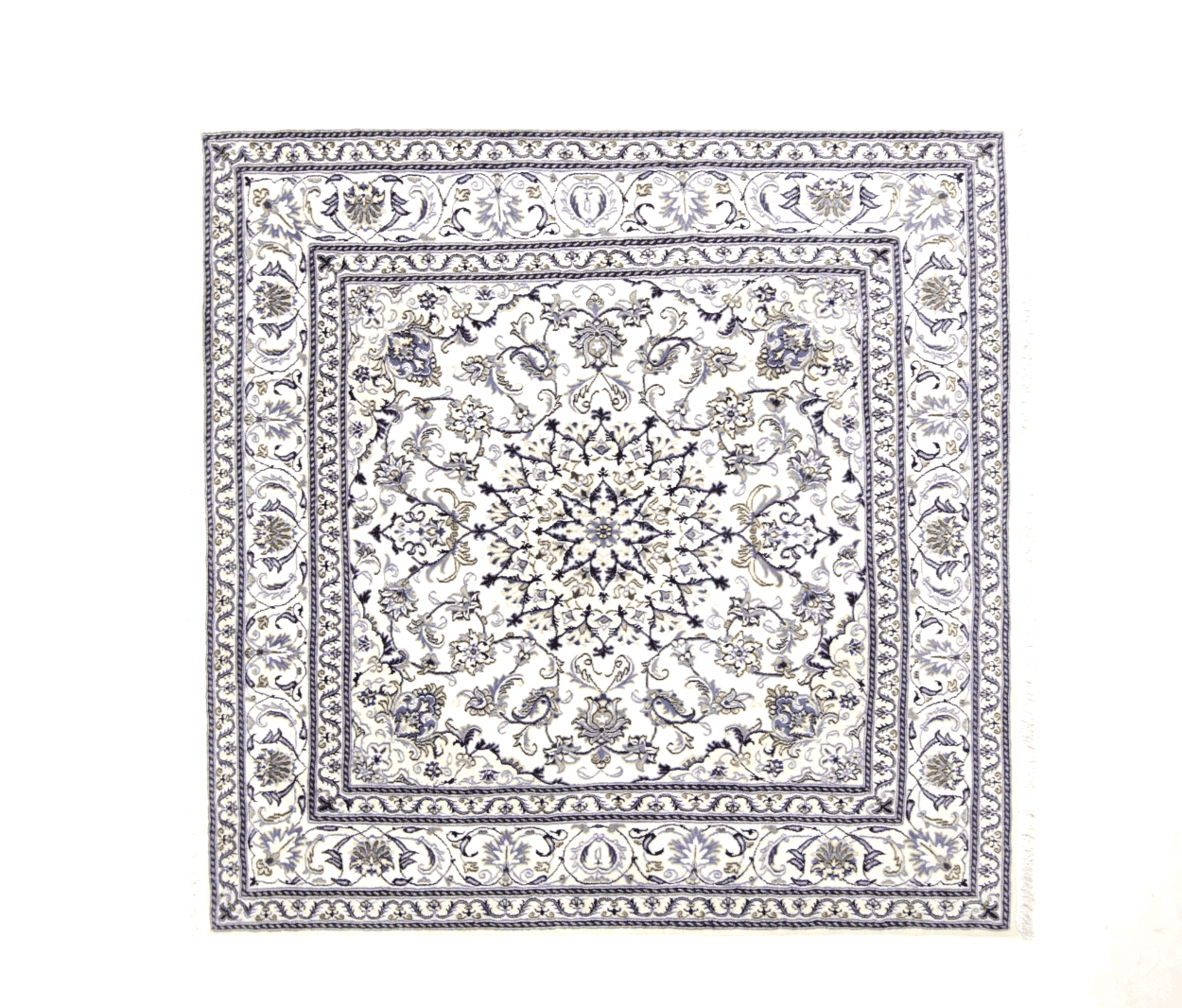 Wunderschöner Orientteppich 202 x 201 cm, 300000 Knoten, handgeknüpft