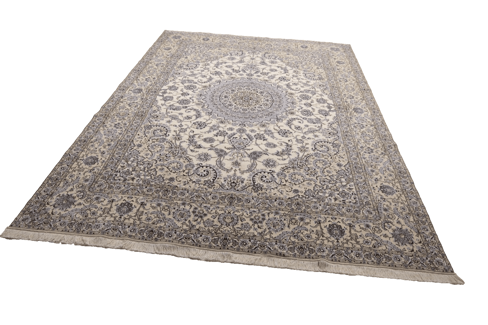 Wunderschöner Orientteppich Nain 417x301 cm, 500.000 Knoten, handgeknüpft