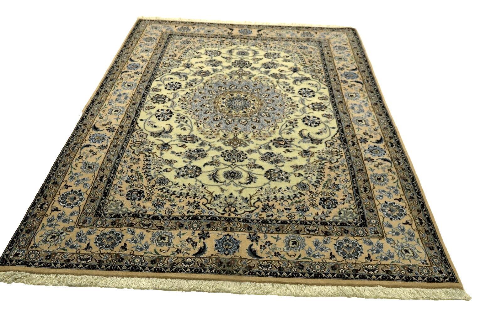 Wunderschöner Orientteppich Super Nain 243x155cm, 500.000 Knoten, handgeknüpft