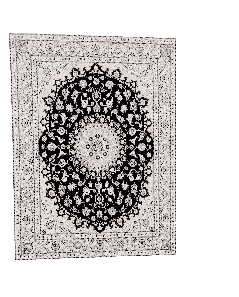 Wunderschöner Orientteppich Super Nain 6 La 202x151 cm handgeknüpft