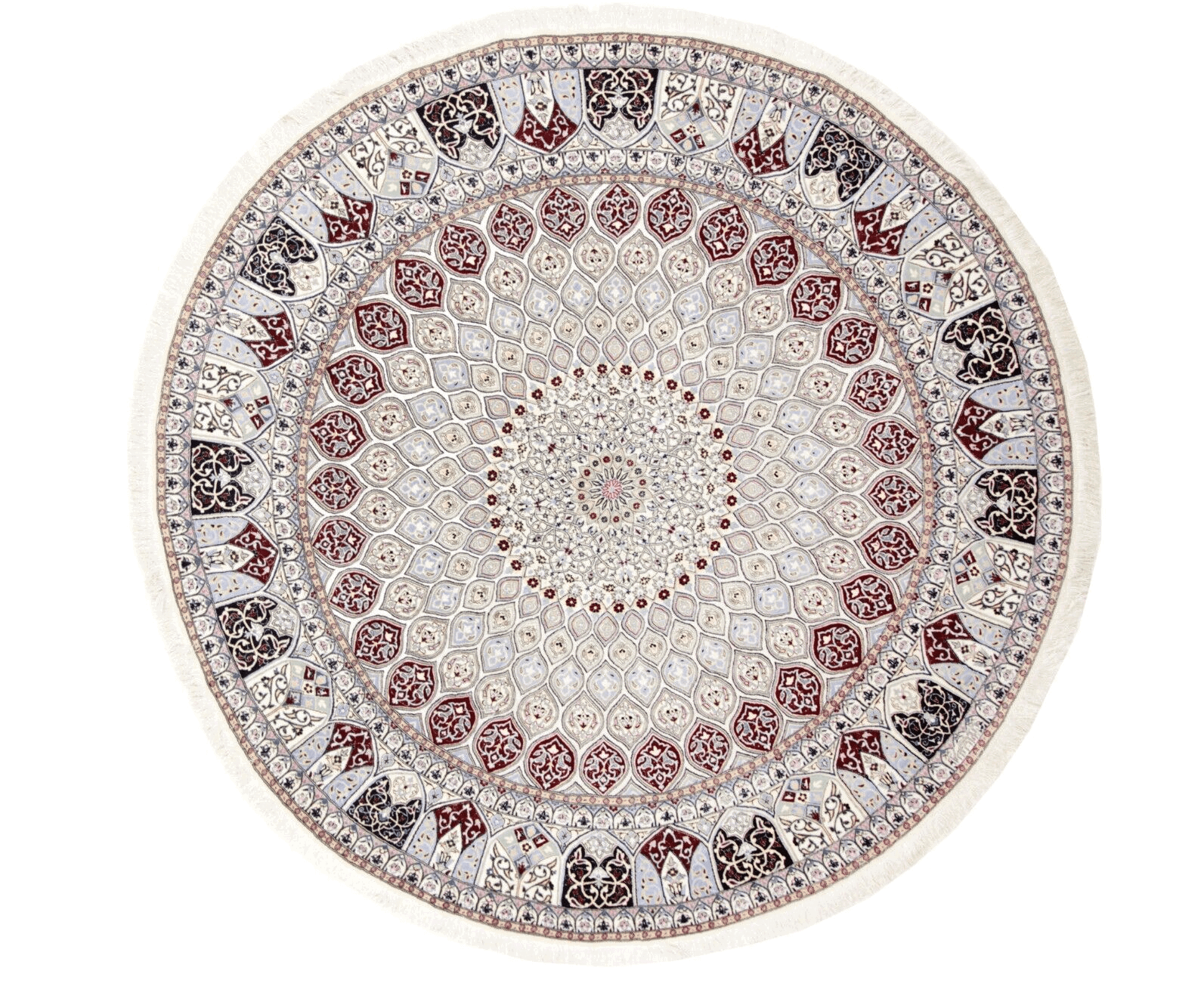 Wunderschöner Orientteppich Super Nain 6 La 252 x 251 cm handgeknüpft