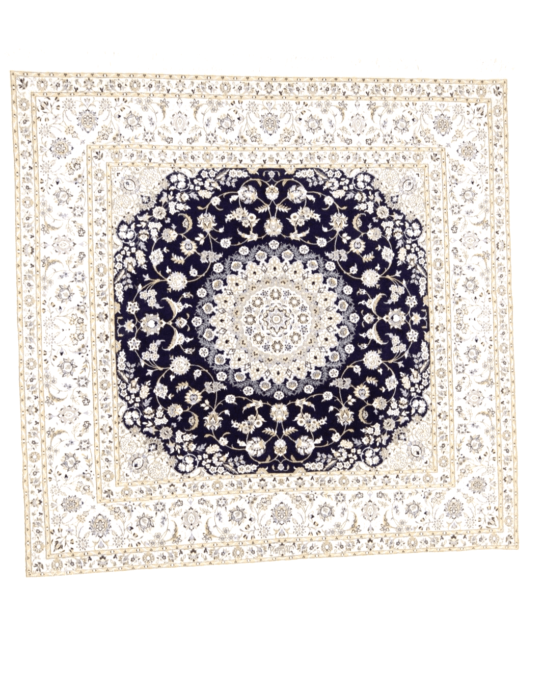 Wunderschöner Perser Teppich 204 x 211 cm, 1000 Knoten, handgeknüpft