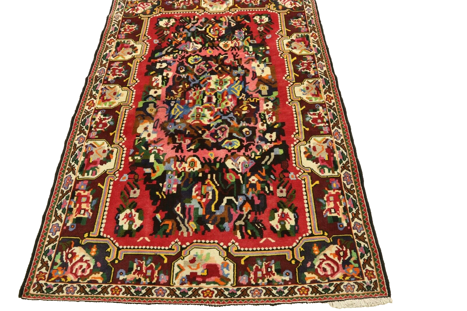 Wunderschöner Perserteppich Hamadan 200 x 139 cm, 200.000 Knoten, handgeknüpft