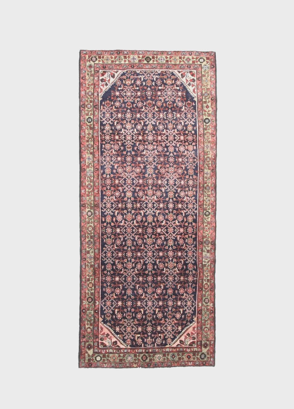 Wunderschöner Perserteppich Hamadan 307x131 cm, 200000 Knoten, handgeknüpft