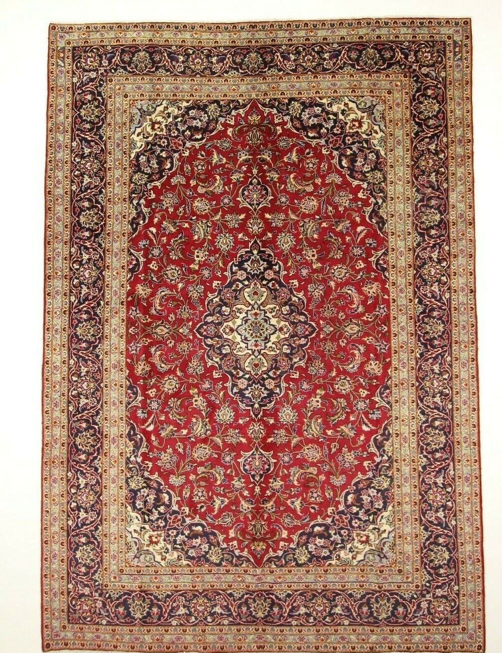 Wunderschöner Perserteppich Kashan 382 x 245 cm, 300.000 Knoten, handgeknüpft