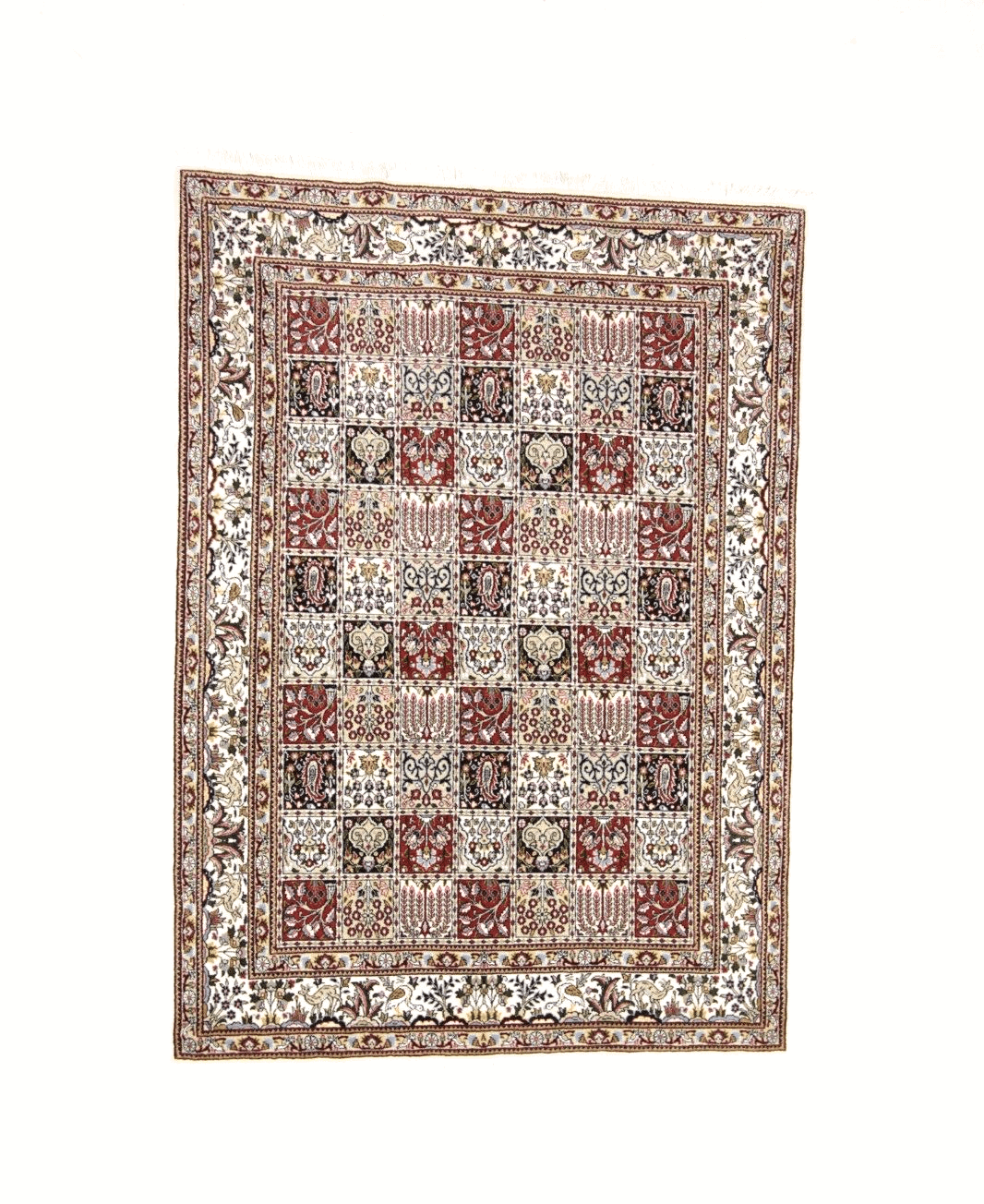 Wunderschöner Perserteppich Moud 204 x 147 cm, 400.000 Knoten, handgeknüpft