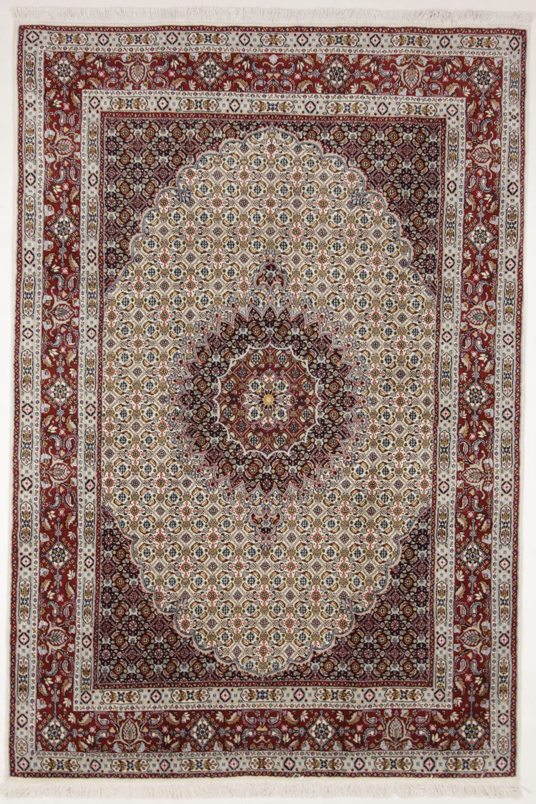 Wunderschöner Perserteppich Moud 236x161cm, 400000 Knoten, handgeknüpft