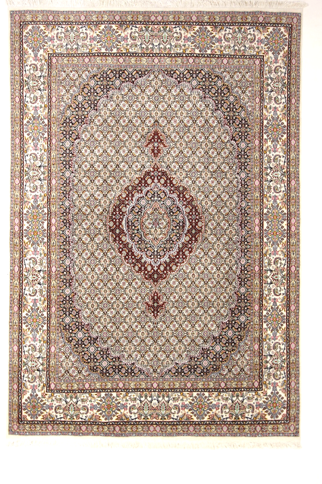 Wunderschöner Perserteppich Moud 239 x 163 cm, 400.000 Knoten handgeknüpft