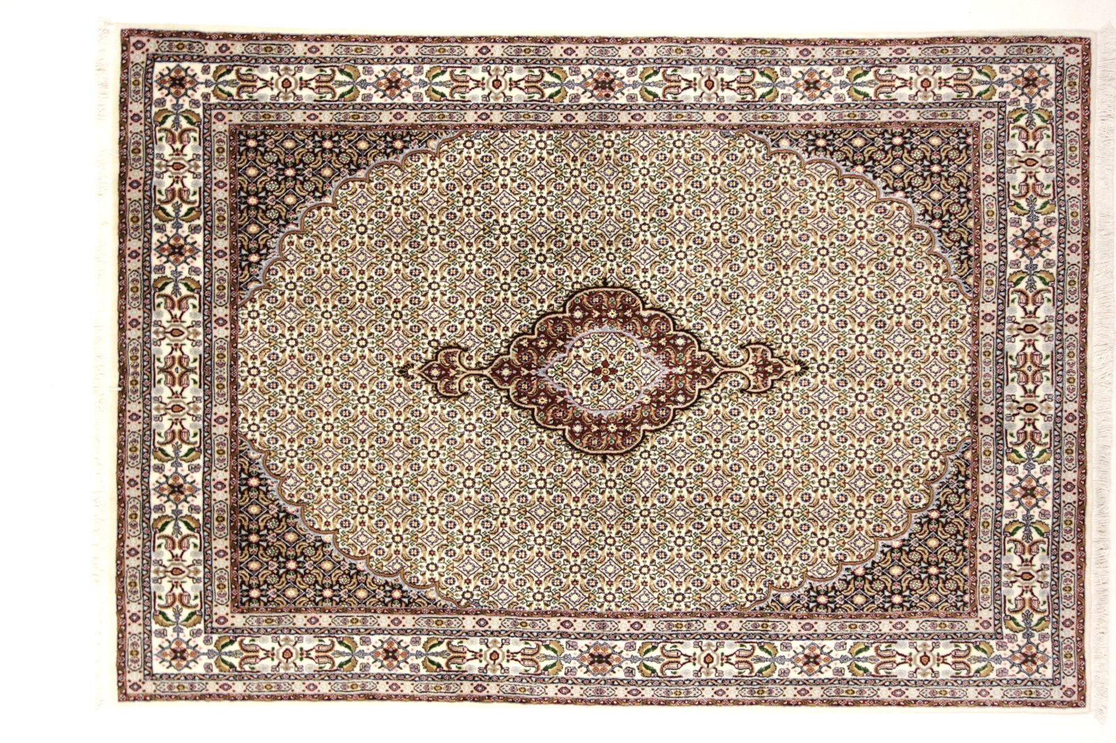 Wunderschöner Perserteppich Moud 239 x 174 cm, 400000 Knoten, handgeknüpft