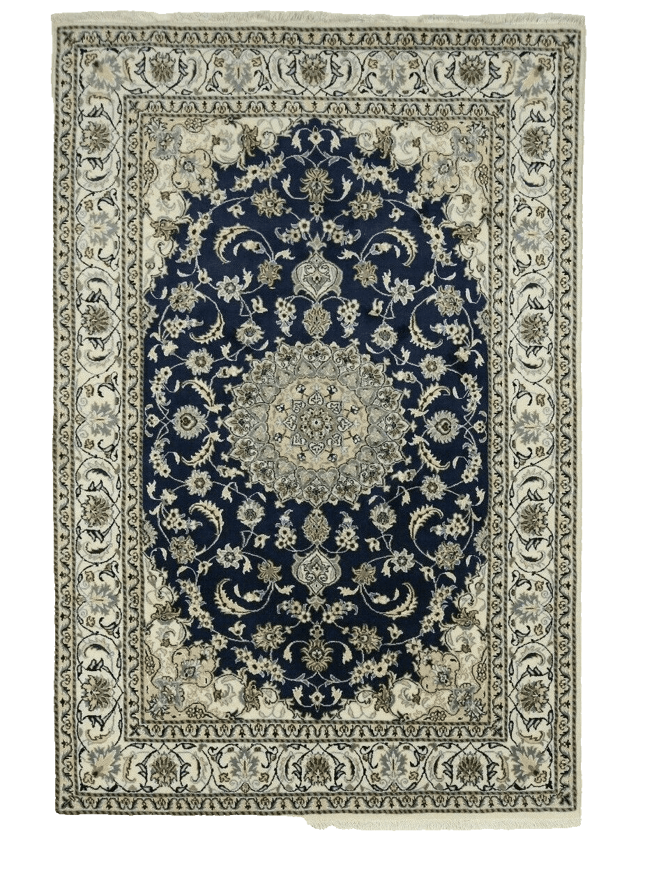 Wunderschöner Perserteppich Nain 292x196cm, 300.000 Knoten, handgeknüpft