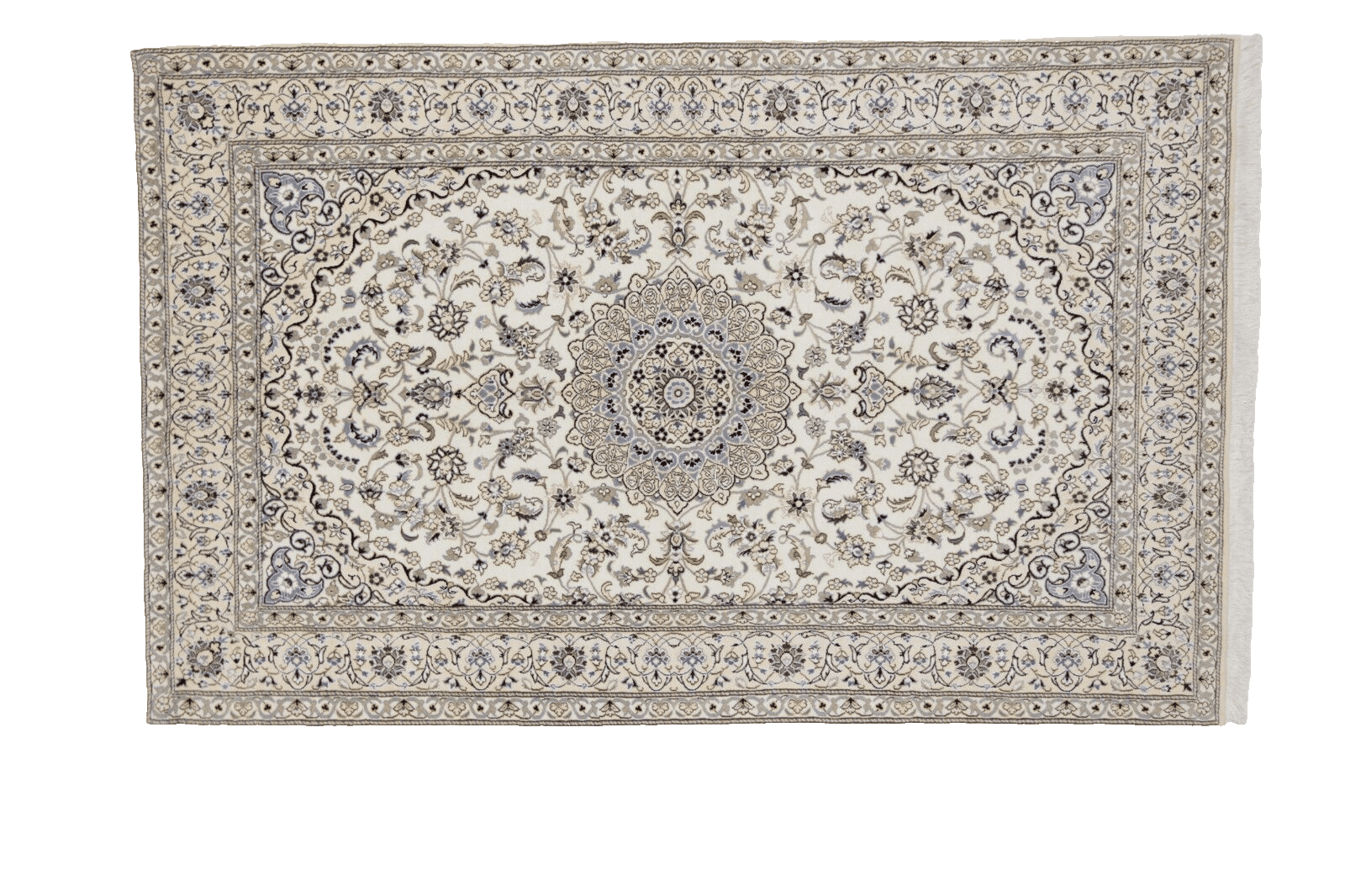 Wunderschöner Perserteppich Nain 9 La 252 x 158 cm, 500.000 Knoten, handgeknüpft