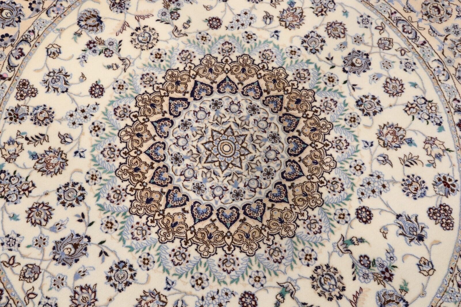 Wunderschöner Perserteppich Super Nain 9 La 196x198 cm, 500.000 Knoten, handgeknüpft