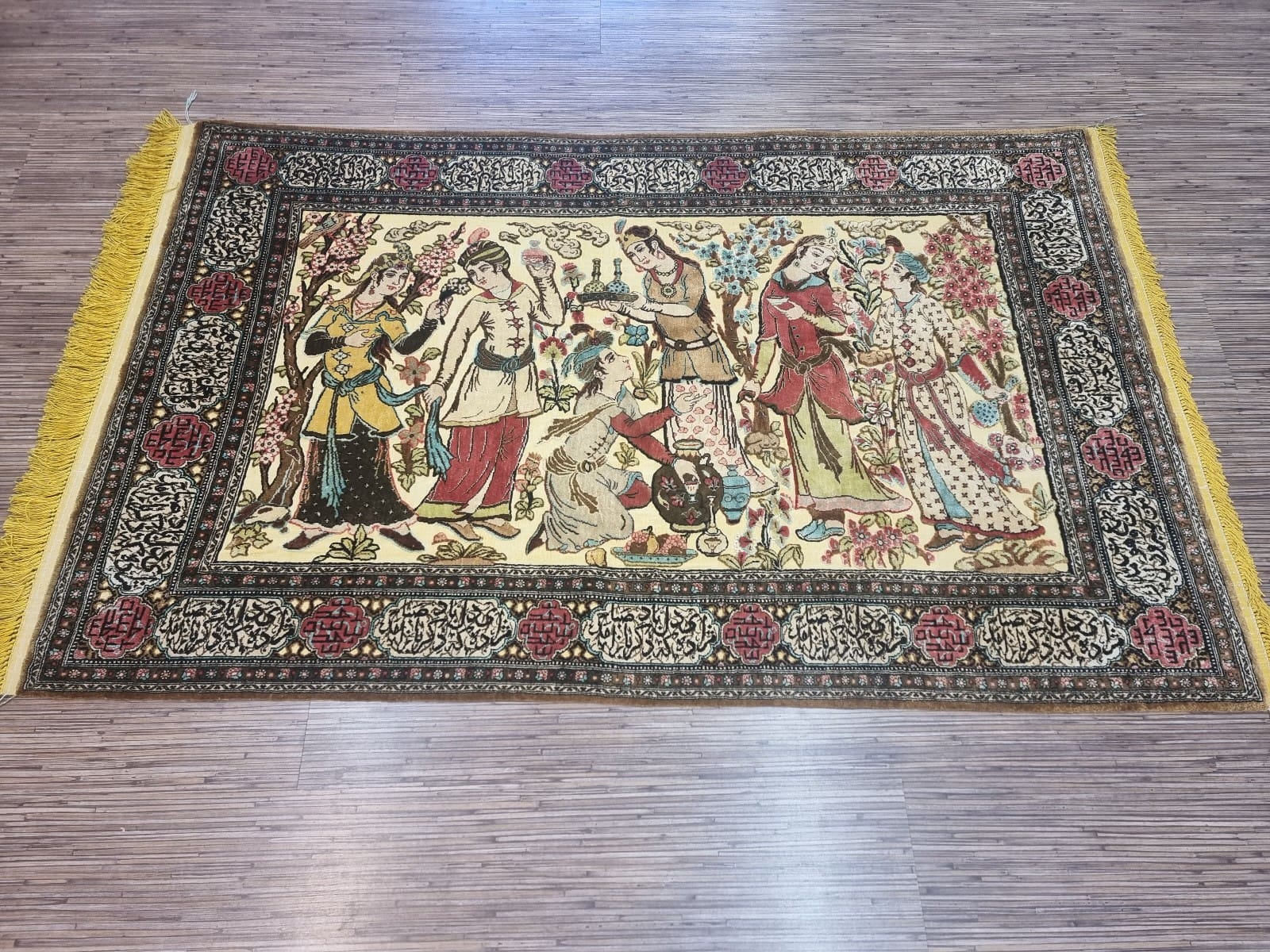 Wunderschöner Persischer Ghom Seide 168x106 cm, 600.000 K/m², handgeknüpft H1