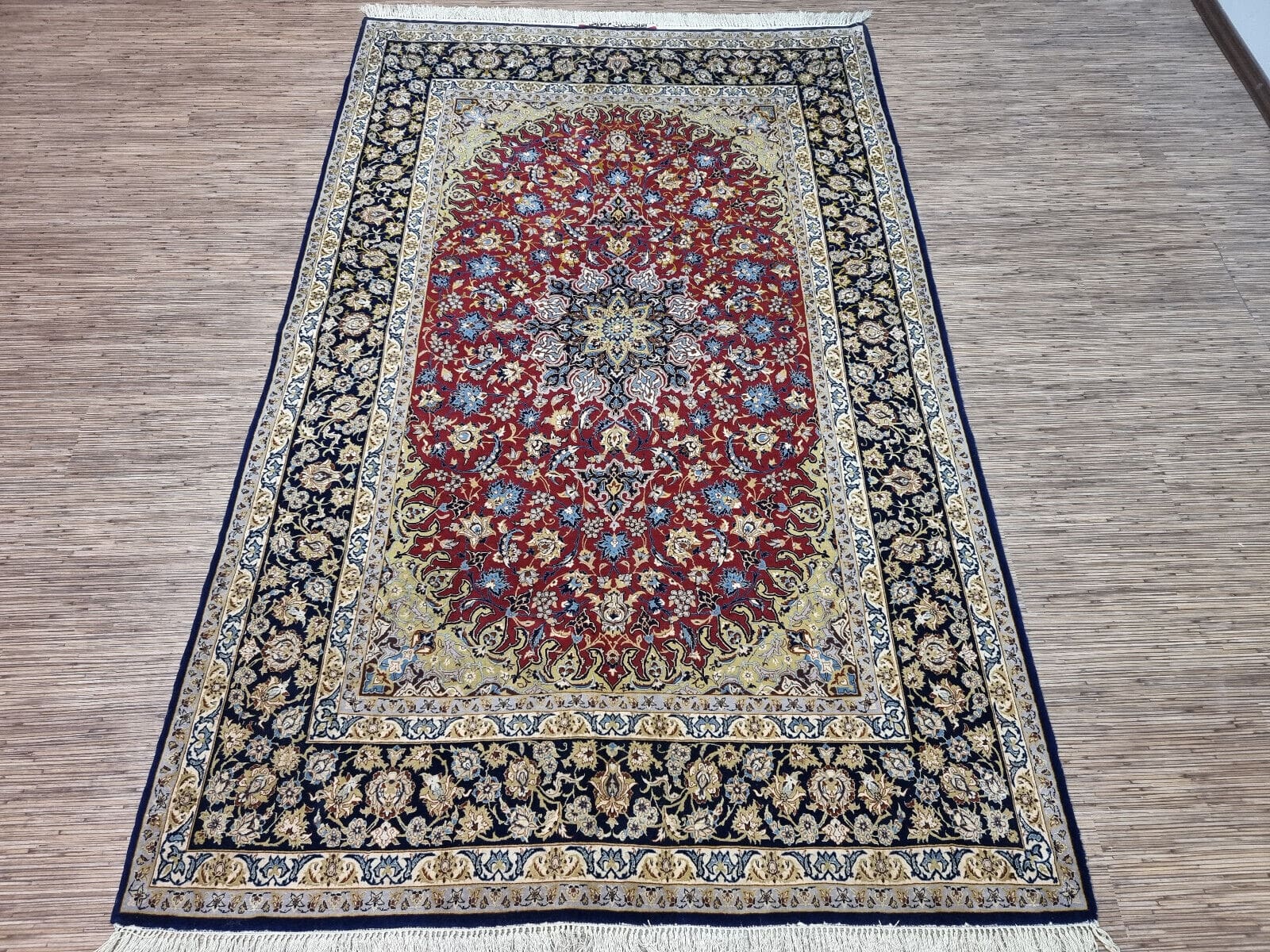 Wunderschöner Persischer Isfahan Teppich 258x163cm, 800.000 K/m², handgeknüpft H1