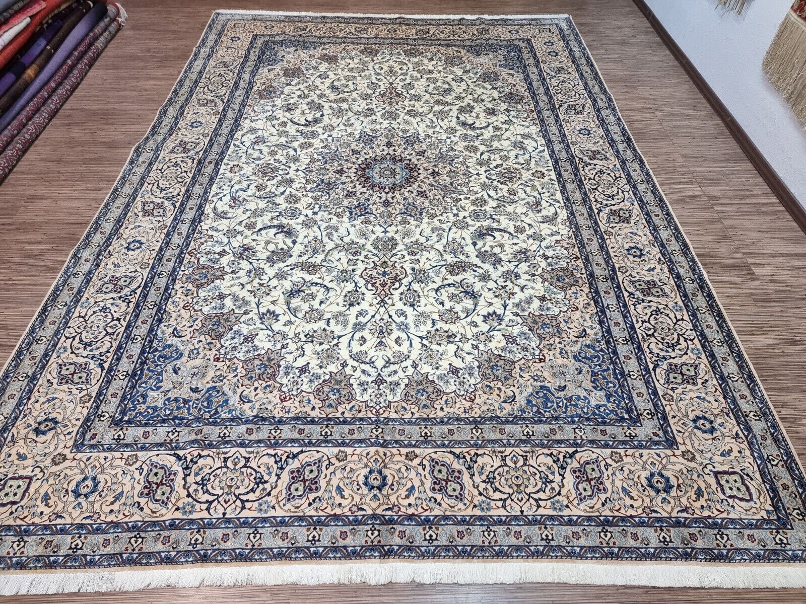 Wunderschöner Persischer Nain 6La 370x262cm, 800.000 Knoten, handgeknüpft H1