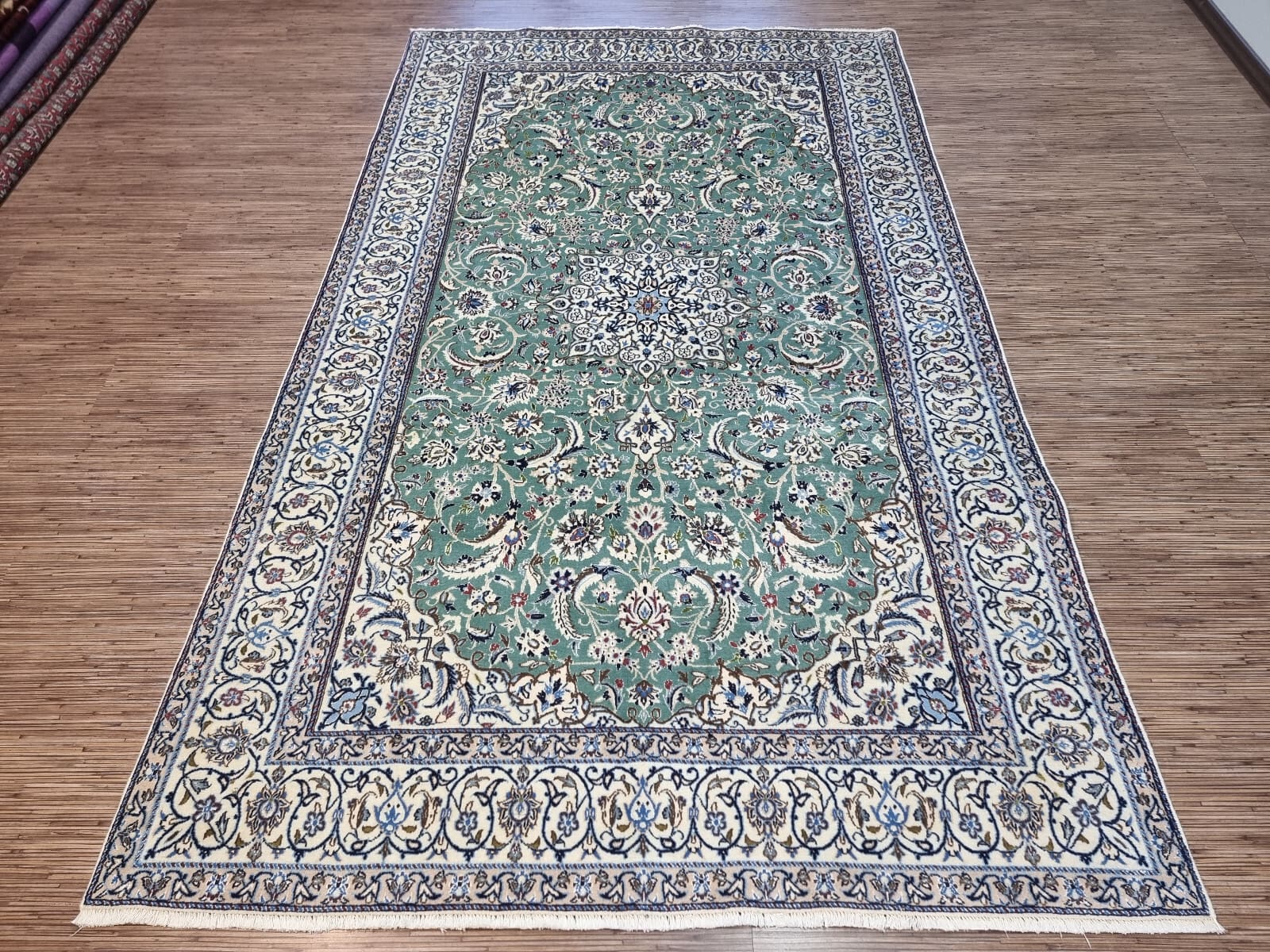 Wunderschöner Persischer Nain Teppich 278x167 cm, 360.000 K/m², handgeknüpft H1