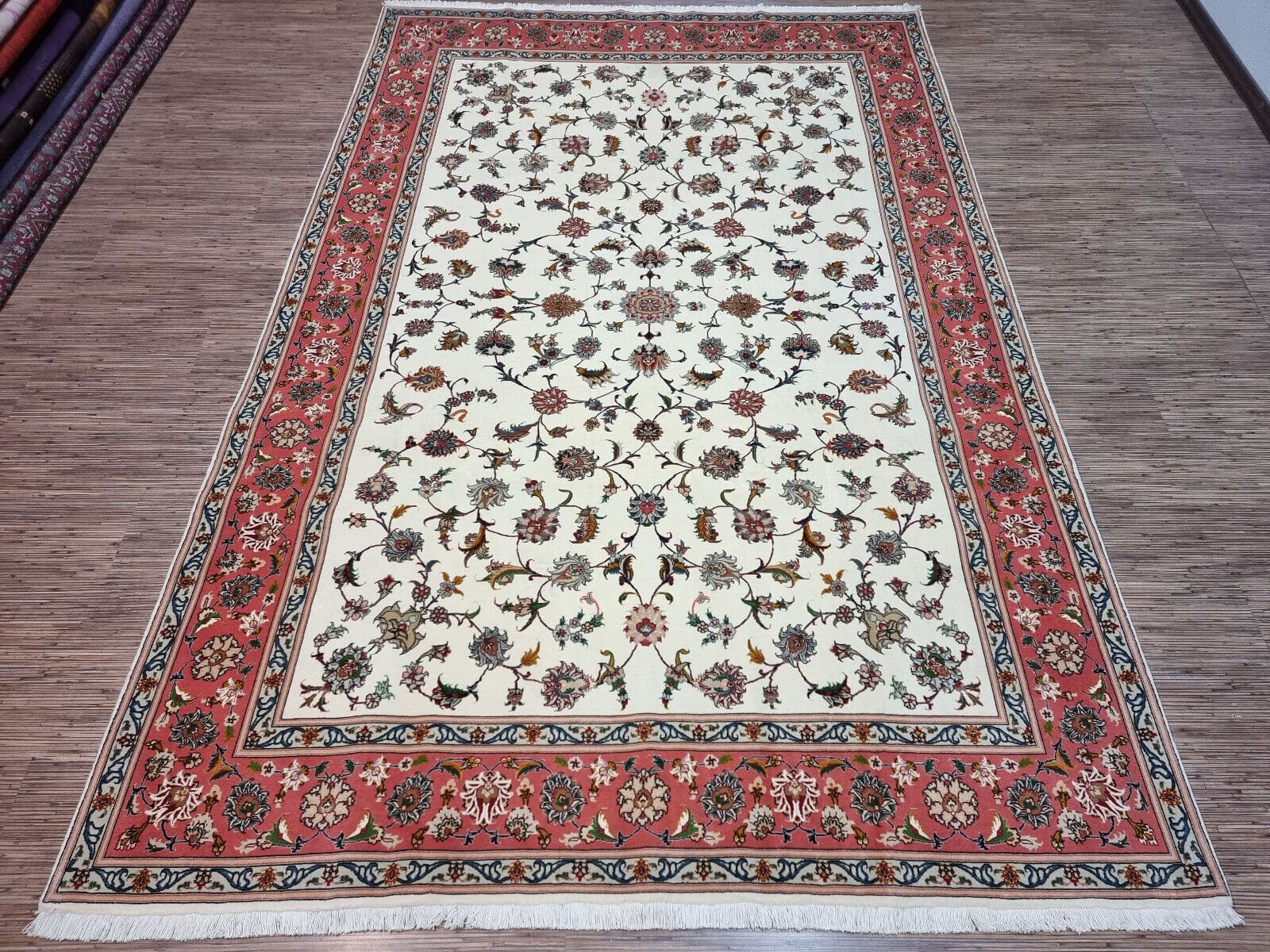 Wunderschöner Persischer Täbriz Teppich 307x203 cm, 500.000 Knoten, handgeknüpft H1