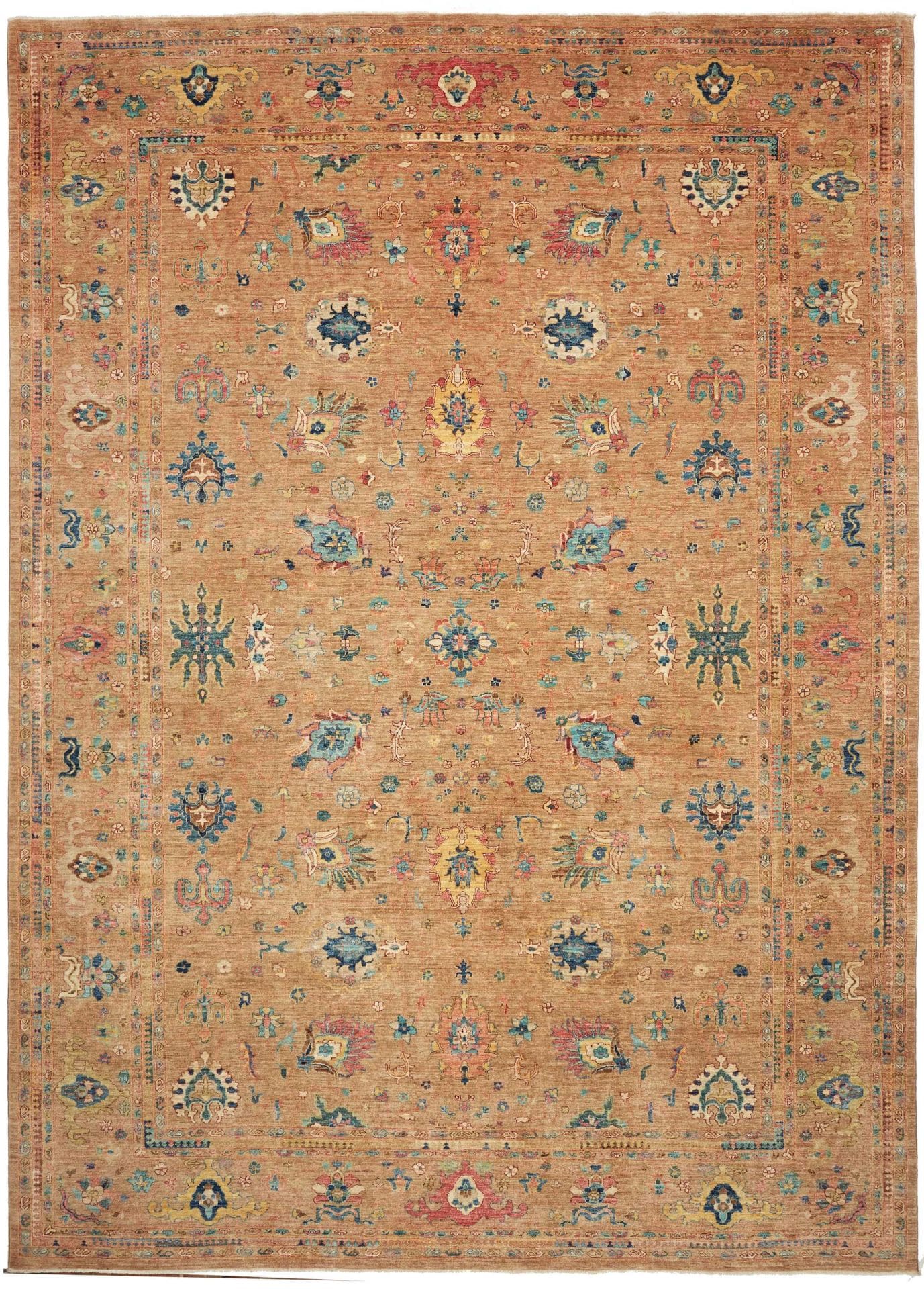 Ziegler Teppich 310 x 428cm aus Schurwolle, handgeknüpft, Orientteppich