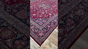 10 x 13 Vintage Persischer Kashan Teppich 60712
