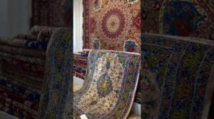 100% Seide Qum Teppich | Persische Teppichgalerie #teppich #persischeteppiche #handgearbeiteteTeppiche #seidenteppich