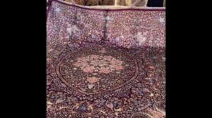 10x14 Fuß (305x427 cm) handgefertigter persischer Teppich Wohnzimmer rotes Blumendesign türkisch